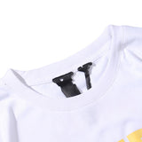 Vlone Spring/Summer Men'S Special Multicolor Letter Circle Short Sleeve
