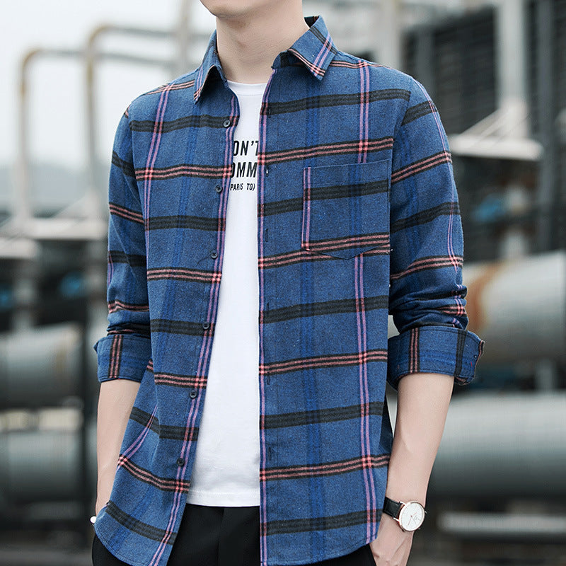 Men Shirts Long Sleeve Shirt Coat Loose
