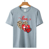 Valentine's Day T Shirt Short-Sleeved Men's and Women's Letter Printed T-shirt Top