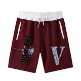 Vlone Shorts Letter Large V Printed Men'S Casual Shorts Summer Loose