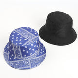 Bucket Hat Fishing Cap Cotton Print Fisherman Hat Printing Outdoor Sun-Shade Sun Protection Bucket Hat