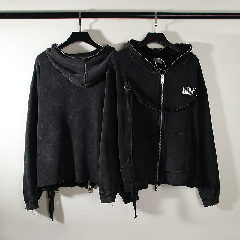 Askyurself Hoodie Zipper Hoodie Coat Tide