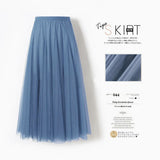 MIDI Mauve Skirt Slimming A- line Skirt Cover Slim Purple Gauze Skirt