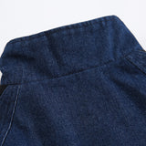 Men Denim Jackets Color Stitching Stand-Collar Denim Jacket Vintage