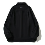 Cardigan Baseball Jacket Long Sleeve Loose White Shirt Men's and Women's Solid Color Coat