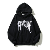 Revenge Hoodie Black Gold Embroidered Loose-Fitting Hoodie Sweater Couple