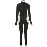 Fall Women's Clothing Sexy Cutout High Waist Tight Leisure Sports Fitness One-Piece Trousers for Women