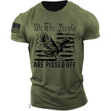 Man T Shirt Cotton Slim-Fit Letter Collarless Ordinary T-shirt