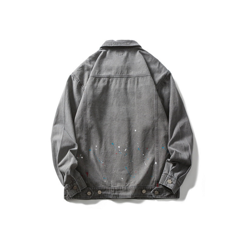 Man Fall Outfis Autumn Jacket Men & Women Trendy Loose Couple Denim Jacket