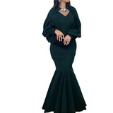 Long Sleeve Burgundy Dress Formal Women's Dress plus Size Evening Dress Long Dress