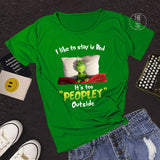 Men and Women Grinch Shirt Christmas Short Sleeve T-shirt