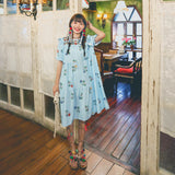 Coachella Music Festival Outfits Heavy Embroidery Printed Patchwork Retro Dress Loose