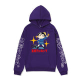 Anime Hoddies Poji King Printed Hoodie Autumn and Winter Fleece-Lined Hoodies