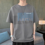 Men T-Shirts All-Match Round Neck Printed Half Sleeve