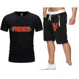 Vlone T Shirts & Shorts 2 Piece Set Summer Trendy Shorts Men'S Casual