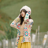 Coachella Music Festival Outfits Knitwear Hollow out Coat Long Sleeve Top