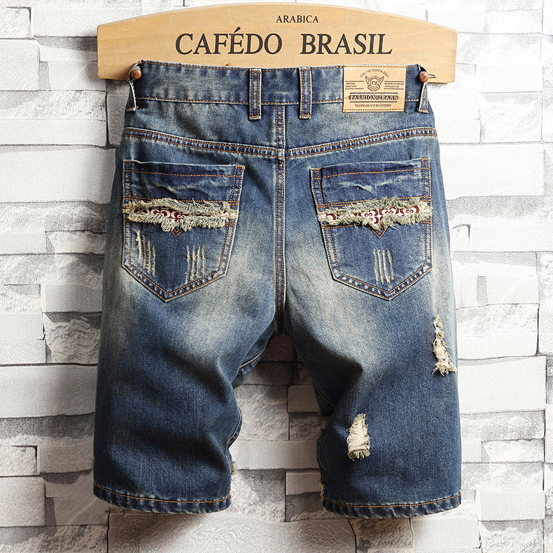 Men jorts Jeans Male wu fen ku Summer Loose Leisure L