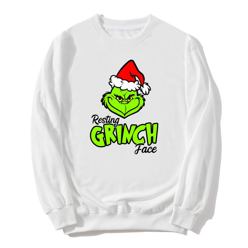 Men and Women Grinch Sweater round Neck Sweater Autumn and Winter