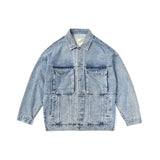 Men Denim Jackets Casual Jacket Trendy Student Multi-Pocket Denim Jacket
