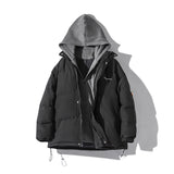 MEN'S Hoodie Thickened Fake Two Pieces Hooded Casual Loose