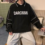 Men's Sweatshirt Fall Lapels Men's and Women's Long Sleeves plus Size Casual