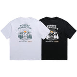 Men T Shitrs Pattern Print Loose