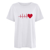 Valentine's Day T Shirt Casual T-shirt Short Sleeve Love Printed T-shirt