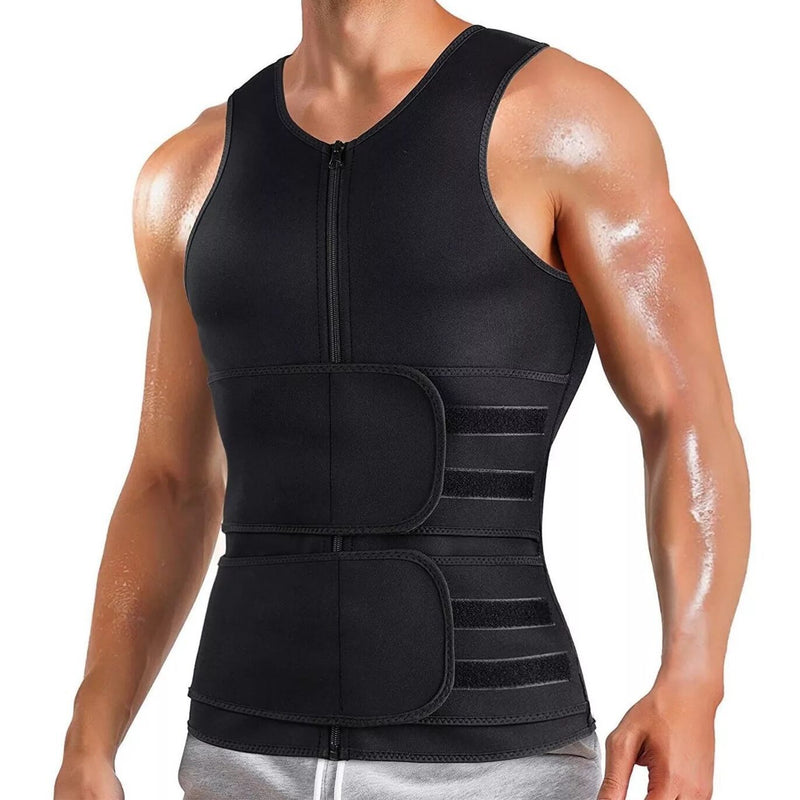 Wifebeater Shirt Double Belt Vest Shapewear