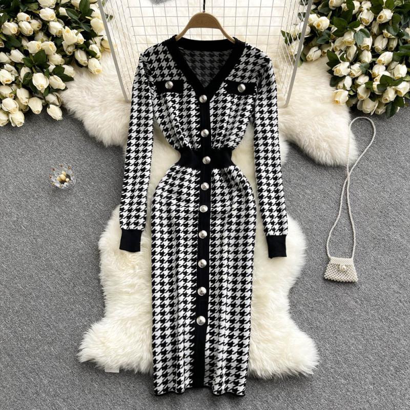 Betty Draper Valentine's Day Dress Knitted Dress Long Skirt Woolen Skirt