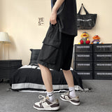 Men Denim Shorts Workwear Denim Shorts Men's Summer Korean Style Ins Fashion Brand