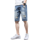 Men Jorts Leisure Ripped Denim Shorts Men Loose Casual Pants