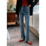 Gloria Vanderbilt Jeans Irregular Slit High Waist Mopping