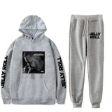 Jelly Roll Hoodie Jelly Roll Peripheral Printed Sweater Sports Two-Piece Suit