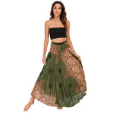 Gypsy Girl Outfits Skirt Beach Vacation Dress Two-Way Large Swing Skirt
