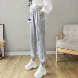 Grey Sweatpants Gray, Fleece Lining Thick Track Pants Children Autumn and Winter
