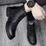 Men's Boots Work Boot Men Casual Hiking Boots Dr. Martens Boots Spring and Autumn Men's High-Top Trendy All-Matching