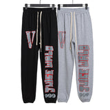 Vlone Pant Hip Hop Large V Printed Men'S And Women'S Sweatpants Trousers