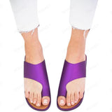Women Open Toe Sands Flats Summer Solid Color Beach Women's Slippers