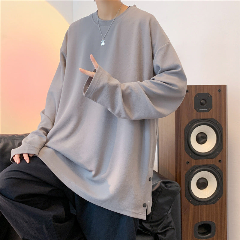 Men's Sweatshirt Fall Men's Long-Sleeved T-shirt Loose plus Size