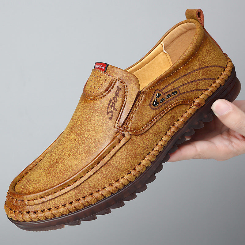 Men's Loafers Relaxedfit Slipon Loafer Men Shoes Men's Genuine Leather Shoes All-Match Casual