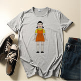 Squid Game Costume Wooden Game Printed Short-Sleeved T-shirt