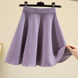 MIDI Mauve Skirt Women's Wear Match Sweater Skirt