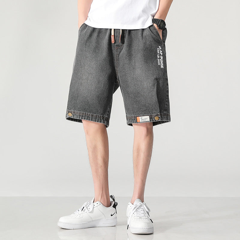 Men Denim Shorts Summer Men's Jeans Shorts Loose Casual