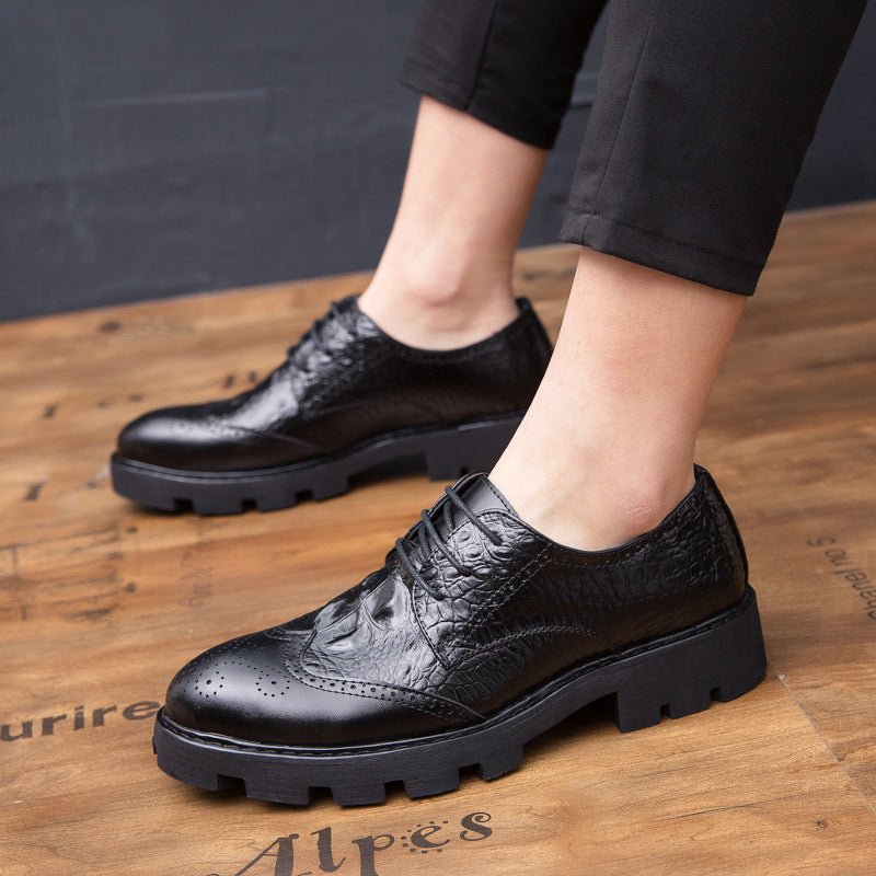 Men's Dress Shoes Classic Leather Oxfords Casual Cushioned Loafer Men British Leather Shoes Business Casual Shoes