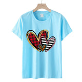 Valentine's Day T Shirt Spring/Summer Short-Sleeved T-shirt Top