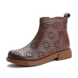 Highway Flat Sandals Flat Leather Sandal Boots Retro Comfort Mom Shoes
