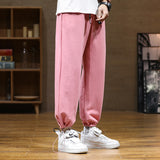 Grey Sweatpants Autumn and Winter Track Pants Men's Straight Pants Drawstring Sweatpants Loose Casual