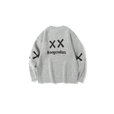 Men Sweater Letter Embroidered Knitwear Men Loose Pullover