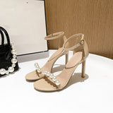 Nude Heels for Wedding High Heels Sandals