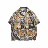 Men Shirts Full Printed Half Sleeve Shirt